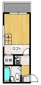 レオパレス久里浜(1K/2階)の間取り写真