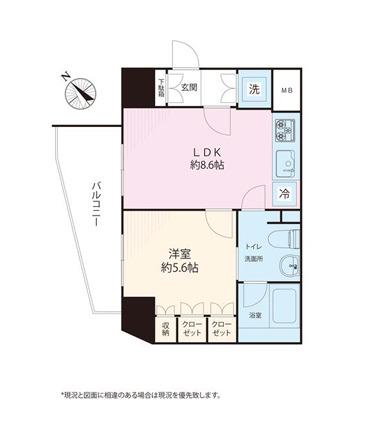 フィールM西新宿(1LDK/4階)の間取り写真