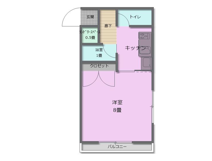 コーポエル・セラーン2(1K/3階)の間取り写真