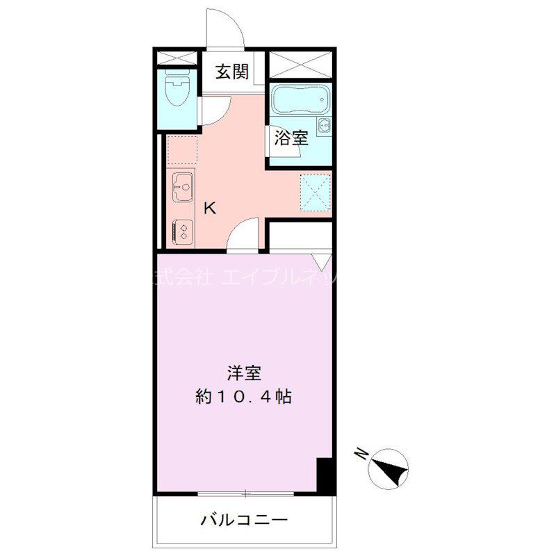 T&K花園(1K/4階)の間取り写真