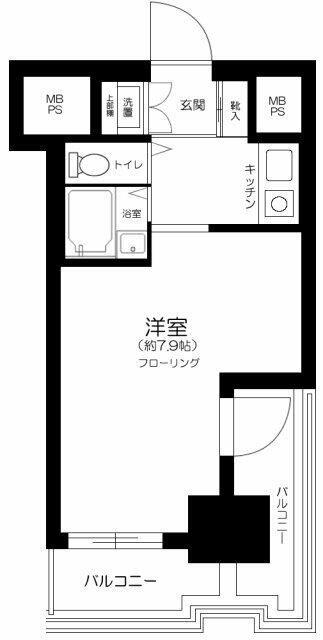 パレドール文京メトロプラザ I(ワンルーム/10階)の間取り写真