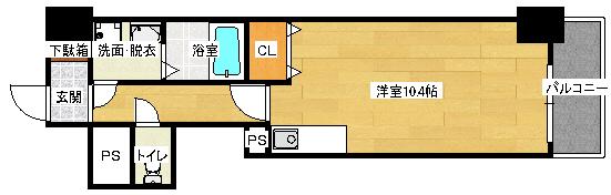 並木S BLD(ワンルーム/7階)の間取り写真