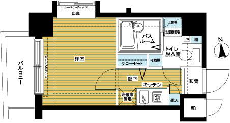 フェニックス桜上水弐番館(1K/6階)の間取り写真