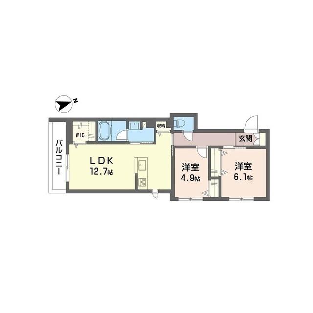 ルリアン(2LDK/3階)の間取り写真