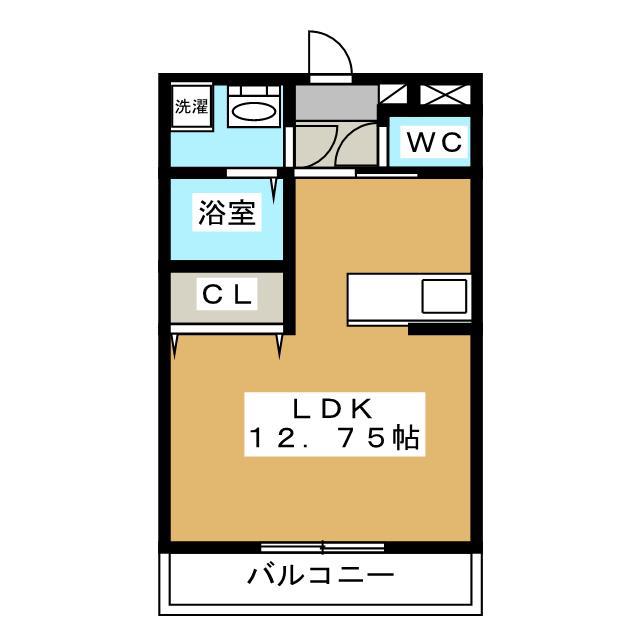 FONTAINE栗田(ワンルーム/2階)の間取り写真