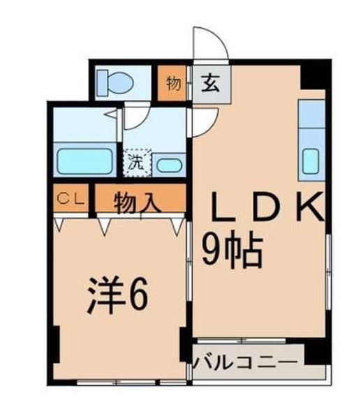 カーサ駒沢(1LDK/2階)の間取り写真