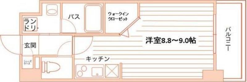 アプリーレ代官町(1K/6階)の間取り写真