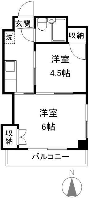 町田ビル(2K/2階)の間取り写真