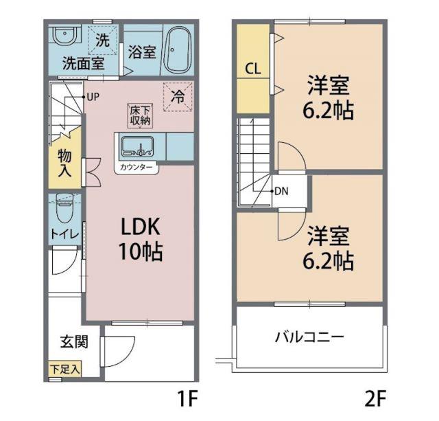 MIWA HOUSE(2LDK/1階)の間取り写真
