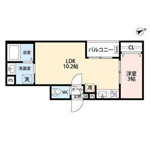JACK NEKOYA Iジャックネコヤ ワ(1LDK/2階)の間取り写真