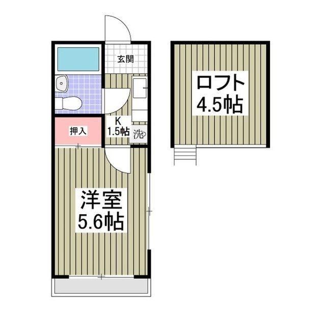 グリーンコーポ(1K/1階)の間取り写真