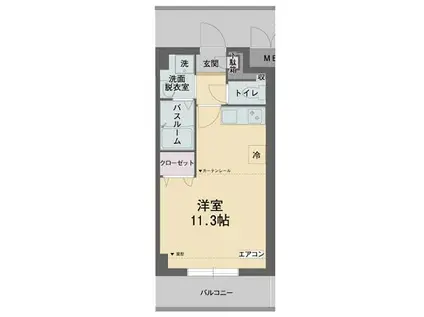 ルナ・ジェーナ(ワンルーム/2階)の間取り写真