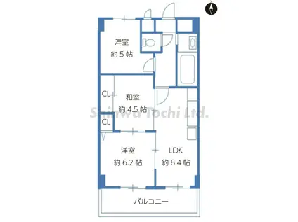 コンシェール信和(3LDK/4階)の間取り写真