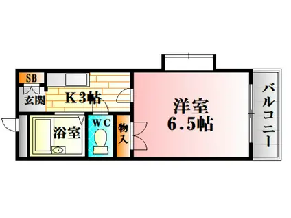 枌本ビル(1K/4階)の間取り写真