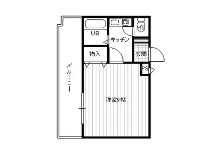 西本丸の内マンション(1K/7階)の間取り写真