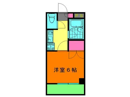 ヴァンベール(1K/2階)の間取り写真