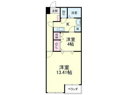 ARCO10(2K/4階)の間取り写真