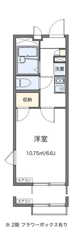 サンシャイン貫井北(1K/2階)の間取り写真