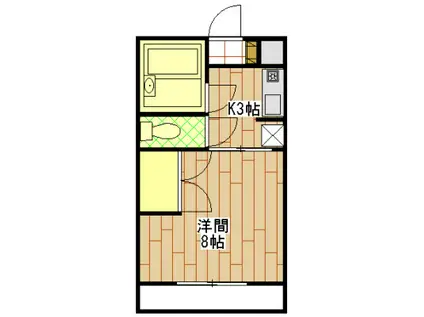 エステートエンゼル(1K/2階)の間取り写真