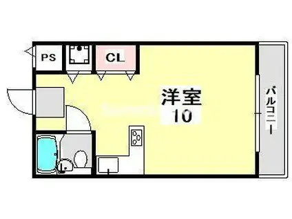 大昭マンション(ワンルーム/4階)の間取り写真