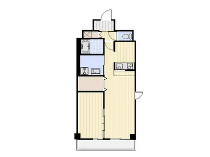 ザ クレスト元浜(1SLDK/6階)の間取り写真