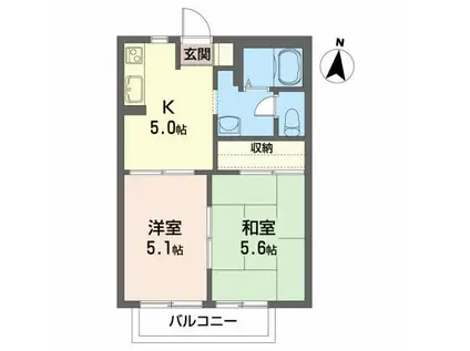 中野ルミネ(2K/1階)の間取り写真