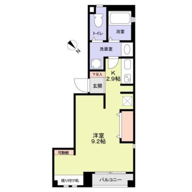 梅田淀屋橋MNT(1K/2階)の間取り写真