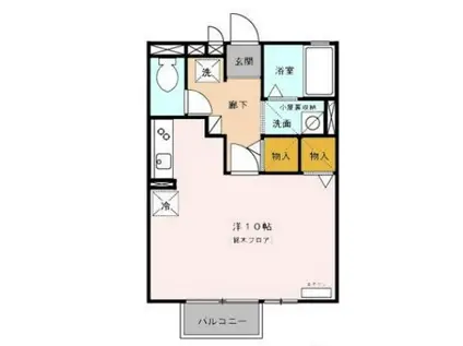 ファミールハイムC(ワンルーム/2階)の間取り写真