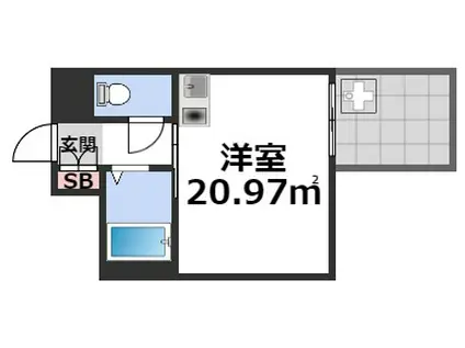 サンキャドマスMINAMI・堀江(ワンルーム/6階)の間取り写真