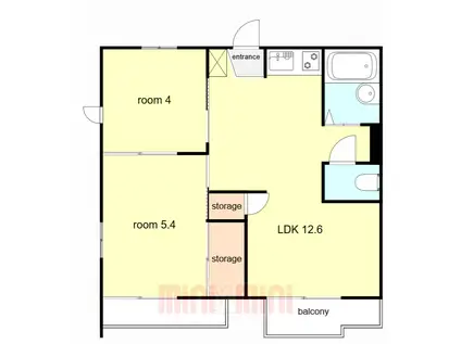 コーストビレッジ(2LDK/2階)の間取り写真