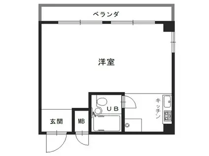 元町レジデンス(ワンルーム/4階)の間取り写真