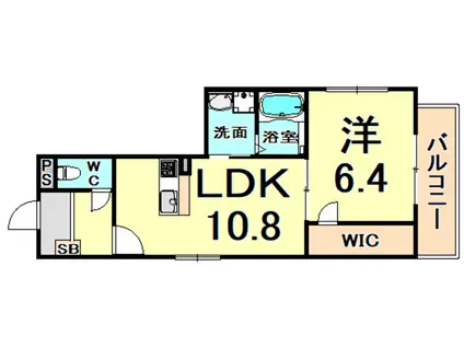 A.99(1LDK/1階)の間取り写真