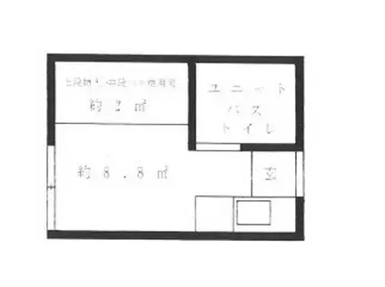 矢口第2ハイツ(ワンルーム/2階)の間取り写真