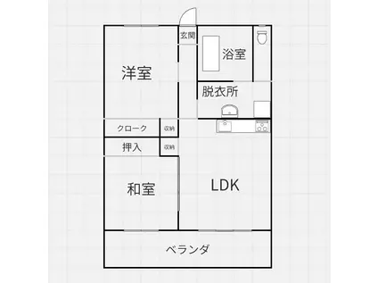 天神マンション(2LDK/2階)の間取り写真