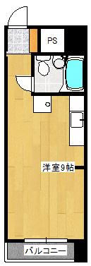 京急西広島マンション(ワンルーム/6階)の間取り写真