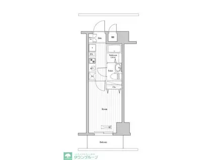 N-STAGE西船橋III(1K/5階)の間取り写真