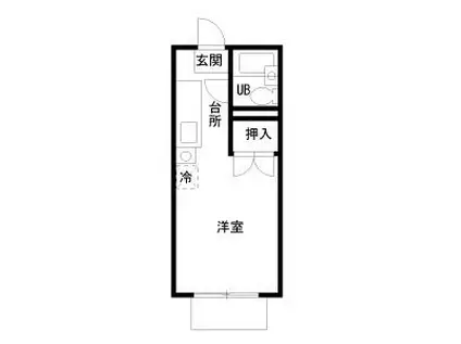 エステートピア慶(ワンルーム/2階)の間取り写真