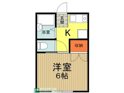 ファンテーヌメゾン片倉(1K/1階)の間取り写真