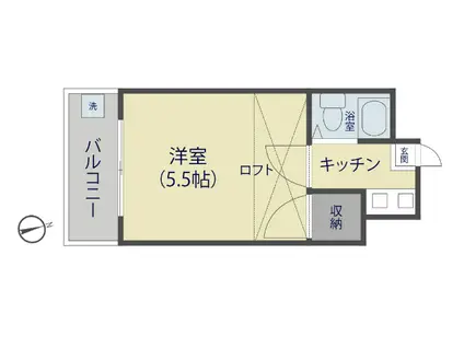 シティリーフAKI(1K/1階)の間取り写真