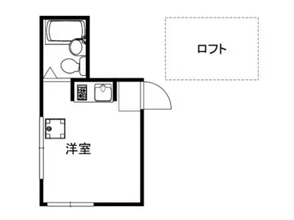 中延ハイツ(ワンルーム/1階)の間取り写真