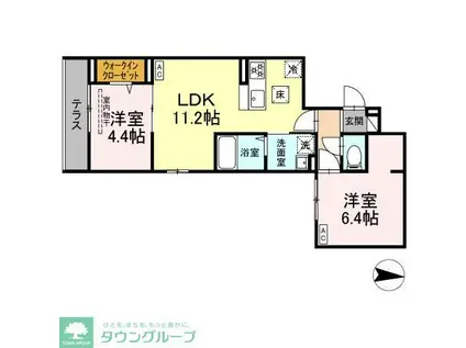 D-ROOM春江町(2LDK/2階)の間取り写真