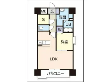 モンテルーチェ千舟町(1SLDK/4階)の間取り写真