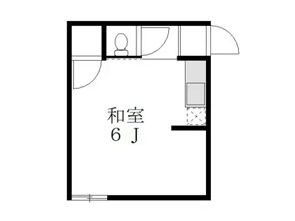 北見MDH(ワンルーム/2階)の間取り写真