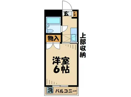 ジュネス新百合(1K/1階)の間取り写真