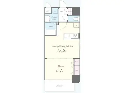 ランエージ新御徒町(1LDK/8階)の間取り写真