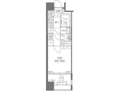 メゾンカルム本郷(1K/4階)の間取り写真