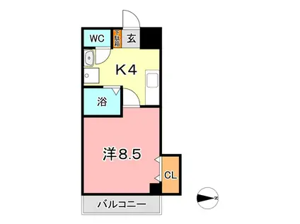 アイディアル(1K/5階)の間取り写真