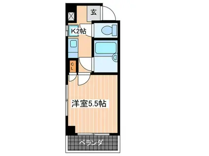 IH7ビル(1K/3階)の間取り写真