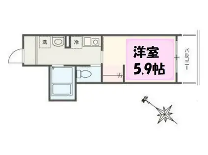 MELDIA東岩槻駅前(1K/1階)の間取り写真