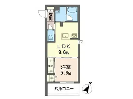 カンパーナ フェリーチェ(1LDK/1階)の間取り写真